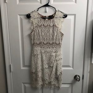Aakaa white lace dress